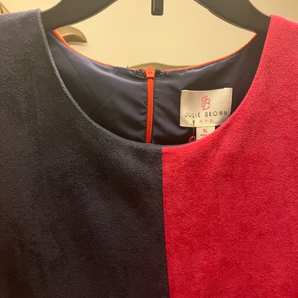 NWT $205 Julie Brown NYC Everest color block sheath shift dress SO SO SOFT Sz XL - Picture 6 of 14